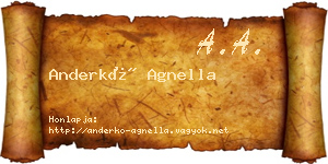 Anderkó Agnella névjegykártya